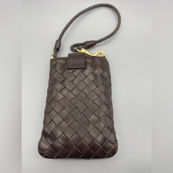 Bottega Veneta Intrecciato Leather Pouch, Brown, Preowned - Picture 9 of 10